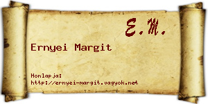 Ernyei Margit névjegykártya